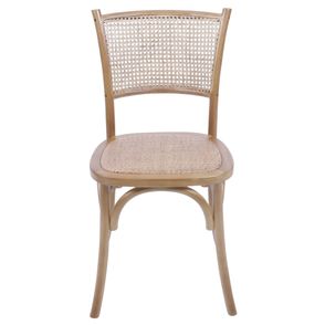Cadeira Zimba Madeira Clara Assento em Rattan - 55489