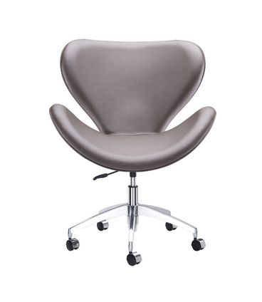 Poltrona Vigo Assento Dunas Fendi Base Rodizio em Aluminio - 55897