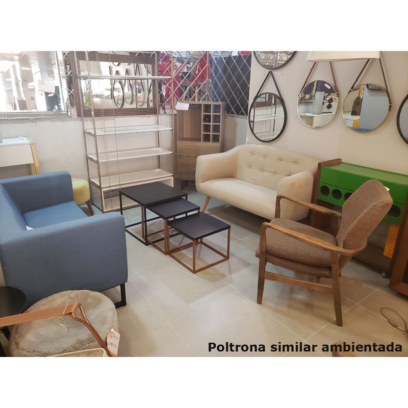 PoltronaCibelleAssentoLinhoCinzacomAlmofadaBaseMadeiraClara56067