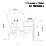 PoltronaCibelleAssentoLinhoCinzacomAlmofadaBaseMadeiraClara56067