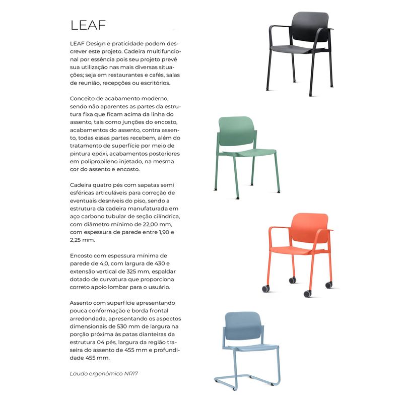 CadeiraLeafcomBracosBaseRodizioPreta54261