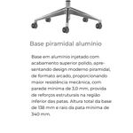 CadeiraAgilePresidentecomEncostodeCabecaAssentoCrepeVermelhoBaseAluminioPiramidaleRodizioemPU55712