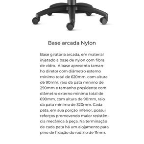 Cadeira Addit Assento Crepe Preto com Base Arcada em Nylon - 54122