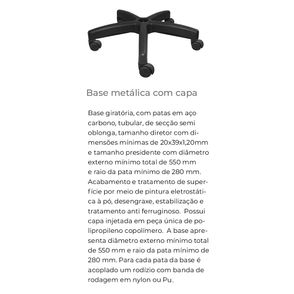 Cadeira Addit Assento Crepe Preto Base Metalica com Capa - 54183