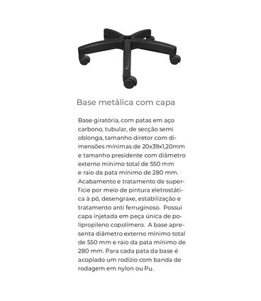 Cadeira Addit Assento Courissimo Preto Base Metalica com Capa - 54184