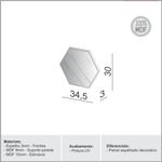 EspelhoHexagonoLogusPequenocorOffWhiteBrilho35cmLARG56527