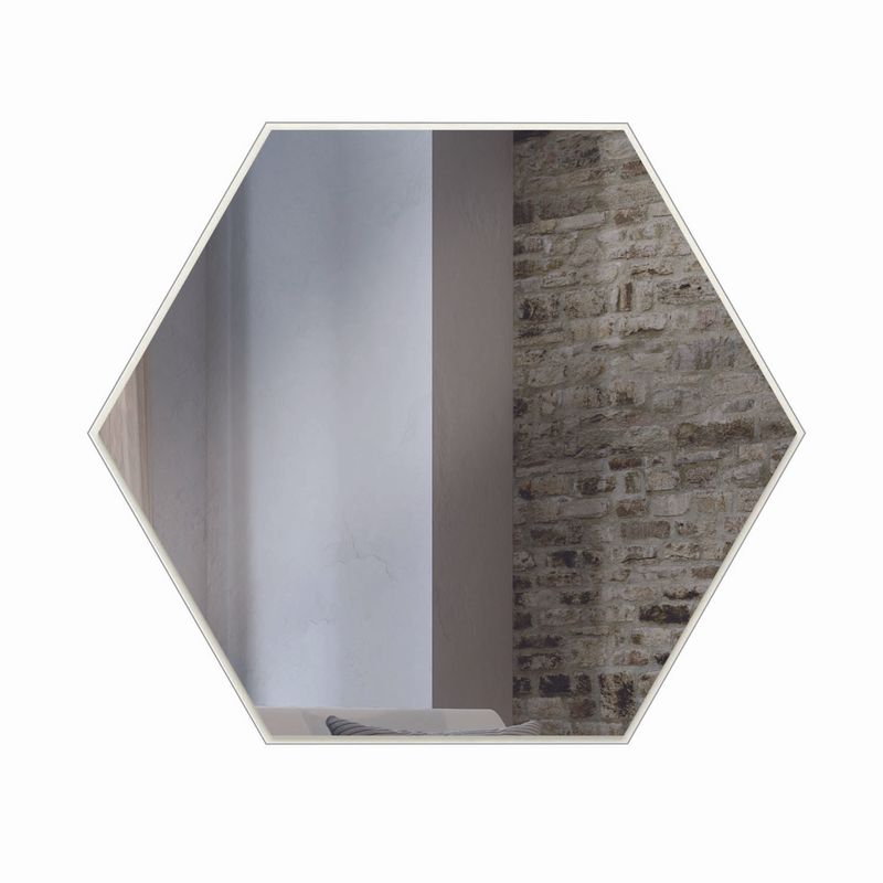 EspelhoHexagonoLogusGrandecorOffWhiteBrilho69cmLARG56528