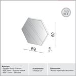 EspelhoHexagonoLogusGrandecorOffWhiteBrilho69cmLARG56528
