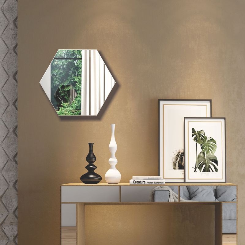 EspelhoHexagonoLogusGrandecorOffWhiteBrilho69cmLARG56528