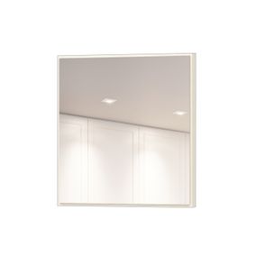 Espelho Quadrado Mercury Pequeno cor Off White Brilho 30 cm (LARG) - 56529