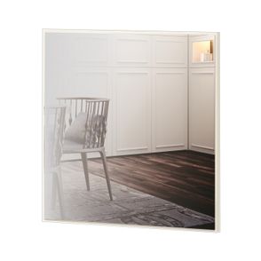 Espelho Quadrado Mercury Grande cor Off White Brilho 60 cm (LARG) - 56531