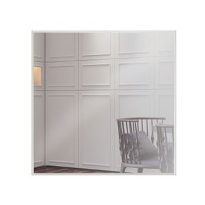 Espelho Quadrado Mercury Grande cor Off White Brilho 60 cm (LARG) - 56531