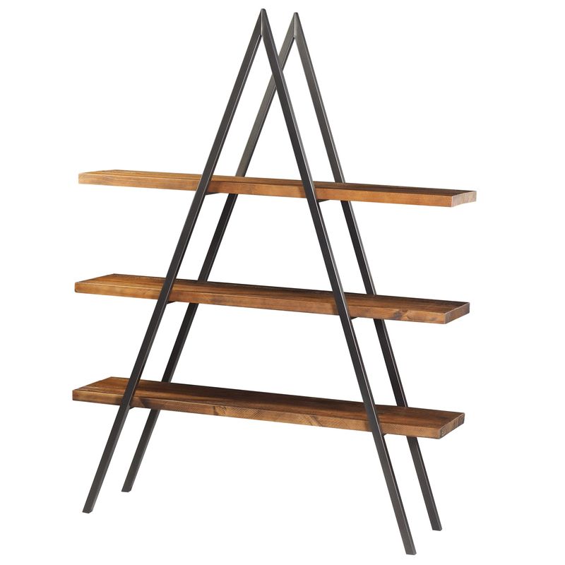 EstanteUnionemMadeiracorRusticBrowncomBaseGrafite140MTLARG55665