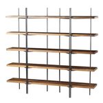 EstantePartitioncorRusticBrowncomEstruturaemAcoGrafite200MTLARG46388