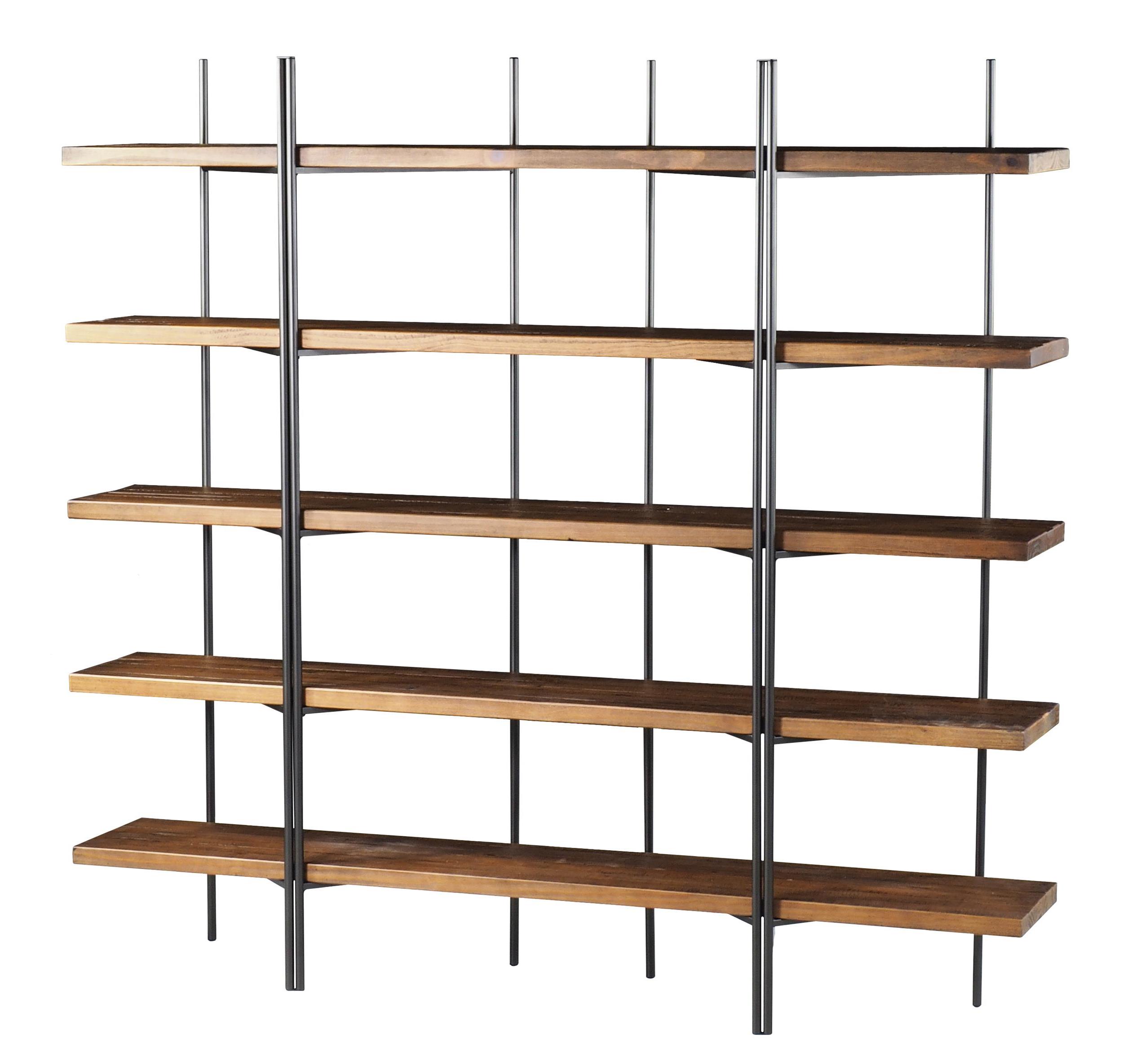 Estante-Partition-cor-Rustic-Brown-com-Estrutura-em-Aco-Grafite-200-MT--LARG----46388