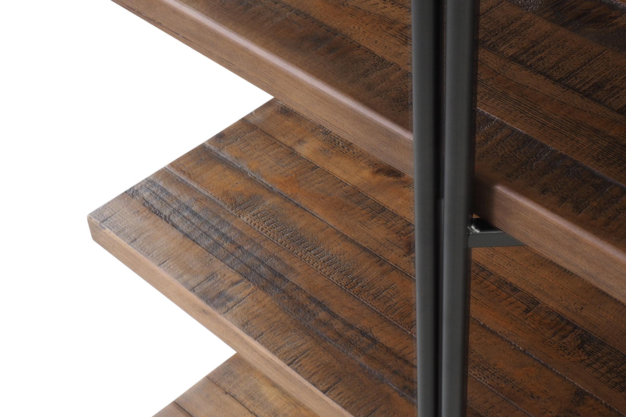 Estante-Partition-cor-Rustic-Brown-com-Estrutura-em-Aco-Grafite-200-MT--LARG----46388