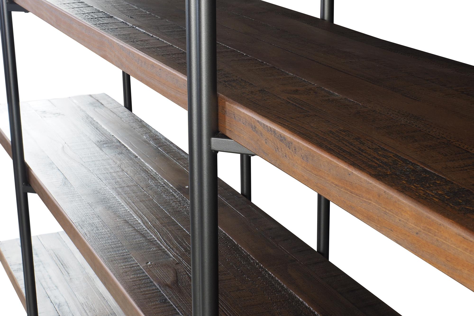 Estante-Partition-cor-Rustic-Brown-com-Estrutura-em-Aco-Grafite-200-MT--LARG----46388