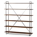 EstanteSpotlightemMadeiraRusticBrowncomEstruturaAcoGrafite140MTLARG55625