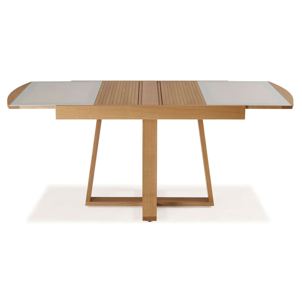 Mesa-Elastica-Jequia-com-Tampo-de-Vidro-Fendi-Base-Madeira-cor-Amendoa-122-MT--LARG----50365
