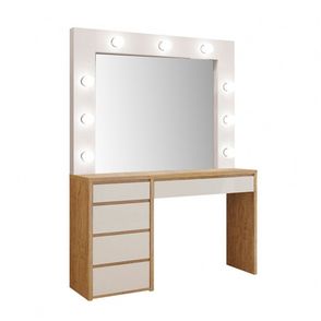 Penteadeira Camarim Bela cor Offwhite com Damasco - 54672