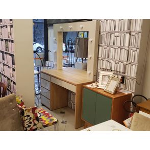Penteadeira Camarim Bela cor Offwhite com Damasco - 54672