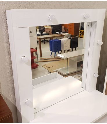 Penteadeira Camarim Brunela cor Branca - 54673