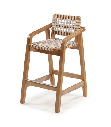 Banqueta Amores 85 cm (ALT) Assento Corda cor Areia Estrutura em Madeira Pinhao - 56922