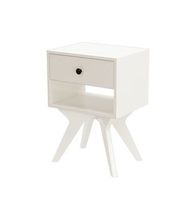 Mesa de Cabeceira Retro cor Off White - 57182