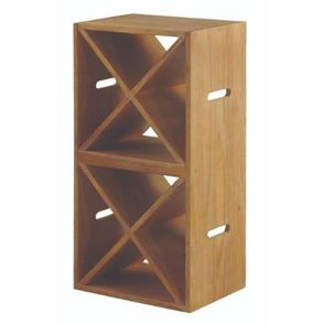 Modulo Garrafeiro Duplo Vino Cor Rustic Brown 43cm - 58905