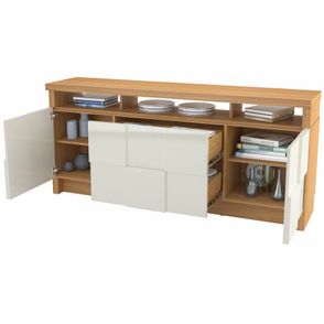 Buffet Delos Quadriculado cor Freijo com Off White 1,76 MT (LARG) - 59045