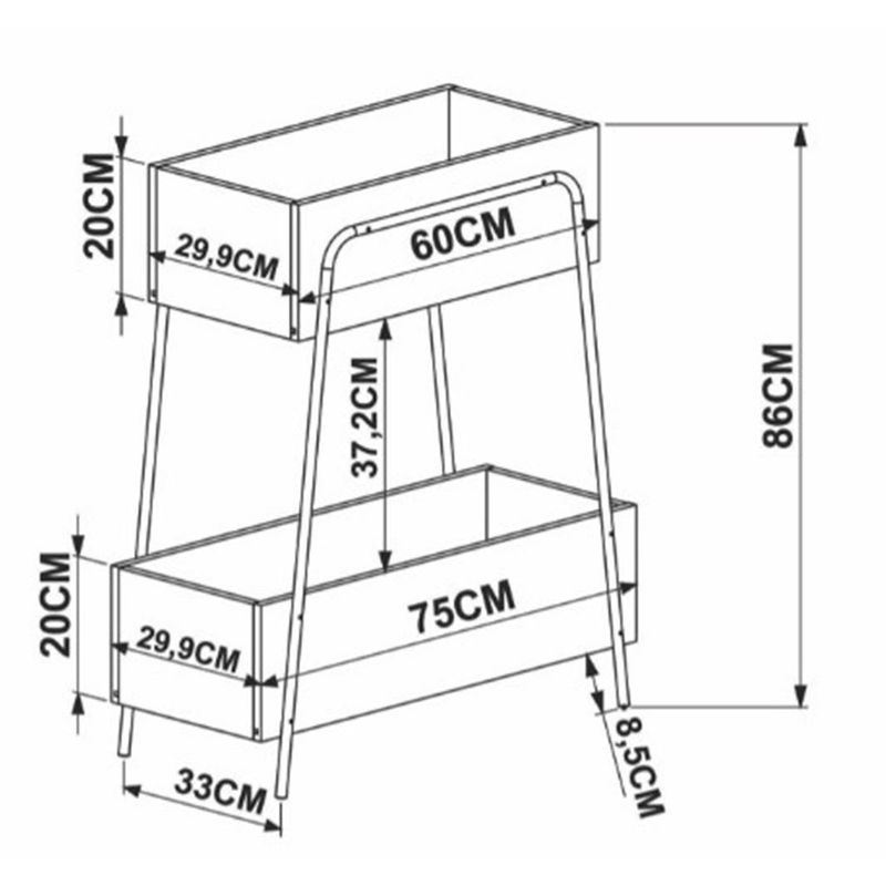 EstanteHuescaVermontEstruturaPreta75cmLARG56976