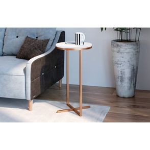 Mesa Alta Girona Tampo Preto Base Cobre 56 cm (ALT) - 57299