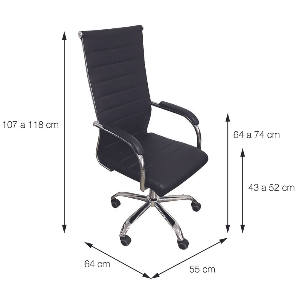 Cadeira-Office-Light-Alta-Courino-Preto-com-Base-Rodizio-Cromada---57967