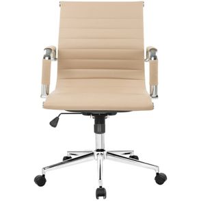 Cadeira Charles Eames Baixa Fendi Claro Base Cromada - 57891