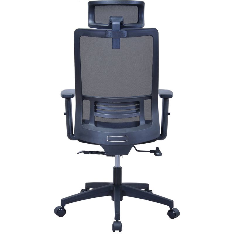 CadeiraOfficeRoweTelaPretaBaseNylonRodizios58458