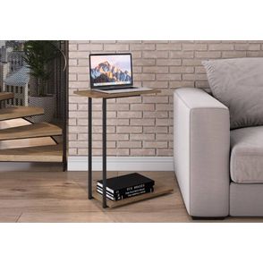Mesa Lateral Senna Vermont Estrutura Preta 64cm - 56490