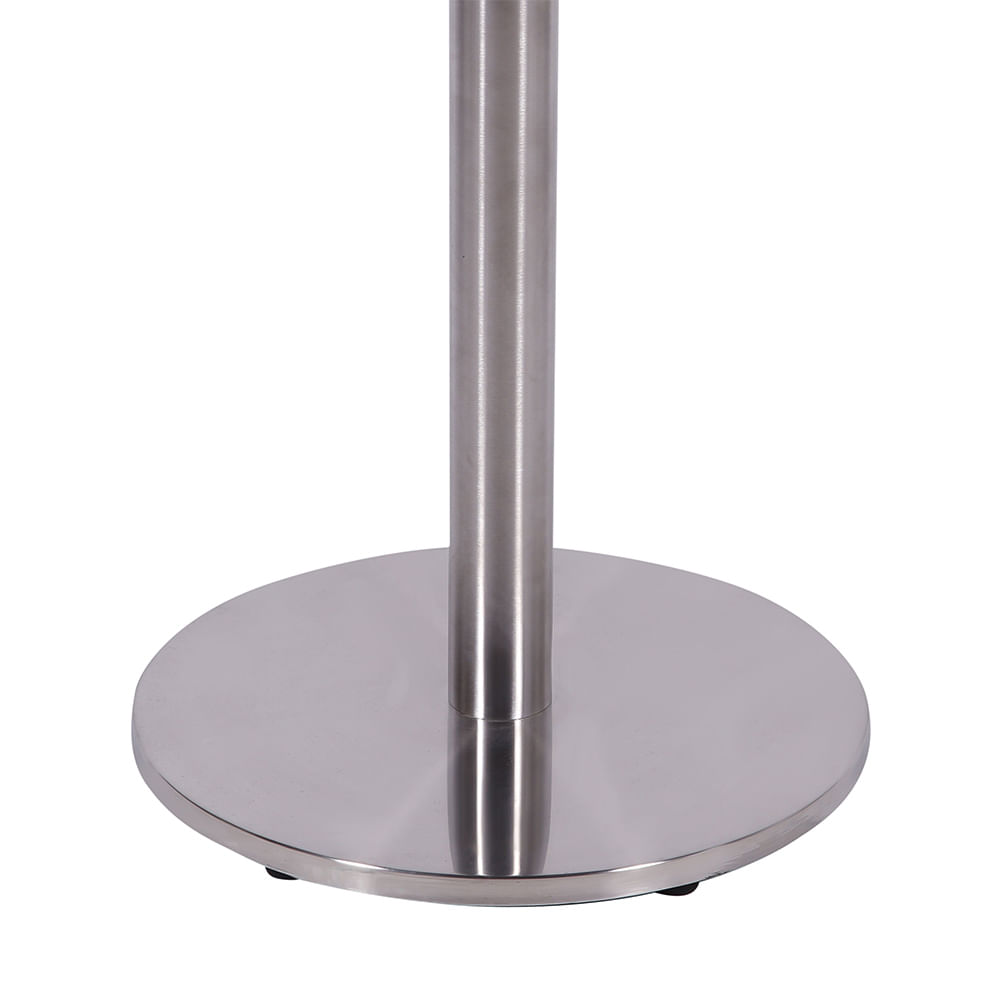 Mesa Bistro Georgia com Tampo Quadrado Branco de 60cm Base Inox - 59679