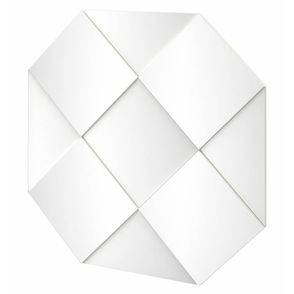 Painel Decorativo Ametista com Espelhos cor Off White Brilho 85 cm (LARG) - 57713