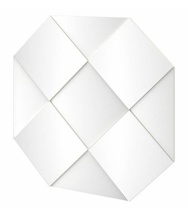 Painel Decorativo Ametista com Espelhos cor Off White Brilho 85 cm (LARG) - 57713