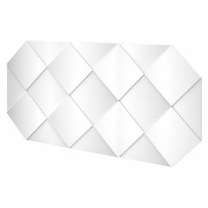 Painel Decorativo Ametista com Espelhos cor Off White Brilho 1,70 MT (LARG) - 57714