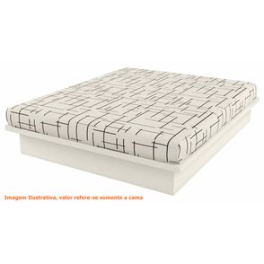 Cama de Casal Morfeu cor Off White 1,65 MT (LARG) - 59697