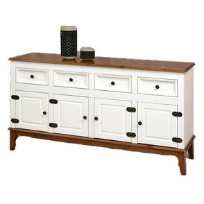 Buffet Antoine 4 Portas e 4 Gavetas Branco com Amendoa 149cm - 58737