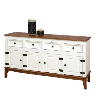 Buffet Antoine 4 Portas e 4 Gavetas Branco com Amendoa 149cm - 58737