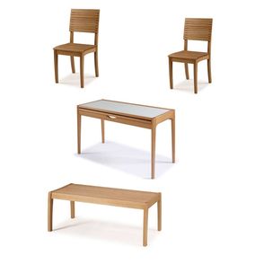 Conjunto Vinci Mesa Extensivel Fendi + 2 Cadeiras Estofado Fendi + 1 Banco Amendoa 110cm  - 59716