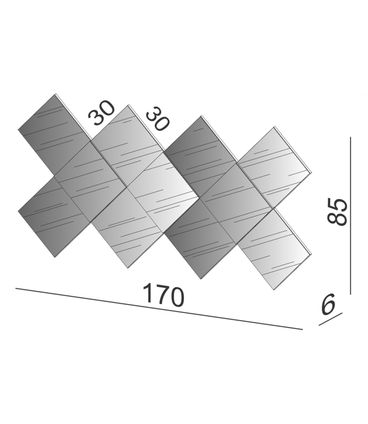 Quadro Espelho Arrow Grande 1,70 MT (LARG) cor Off White - 59721