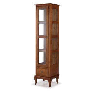 Cristaleira Malaga Imbuia Porta de Vidro 1 Gaveta 205cm - 59778