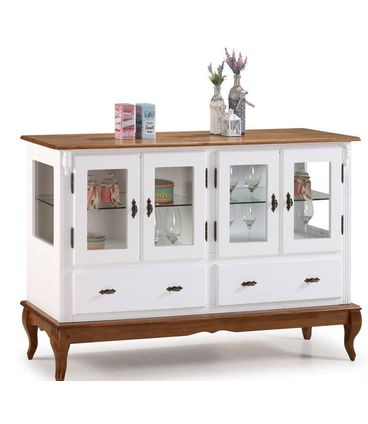 Balcao Lowe Branco 4 Portas 2 Gavetas e 2 Prateleiras 150cm - 59795