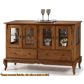 Balcao Lowe Imbuia 4 Portas 2 Gavetas e 2 Prateleiras 150cm - 59796