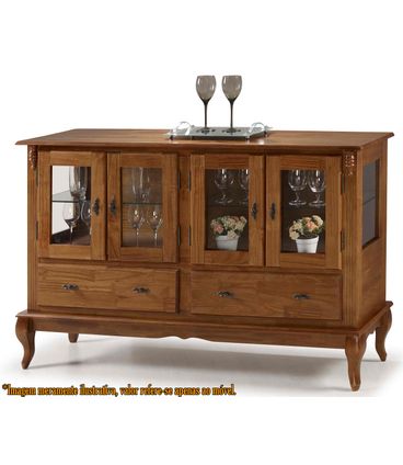 Balcao Lowe Imbuia 4 Portas 2 Gavetas e 2 Prateleiras 150cm - 59796