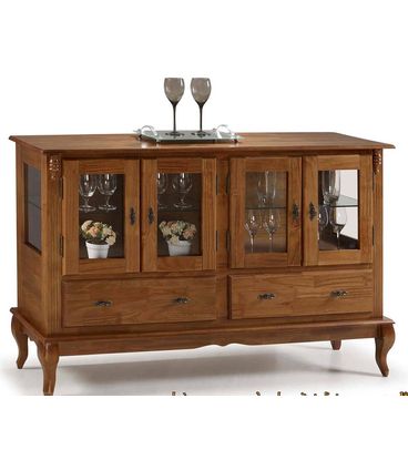 Balcao Lowe Imbuia 4 Portas 2 Gavetas e 2 Prateleiras 150cm - 59796